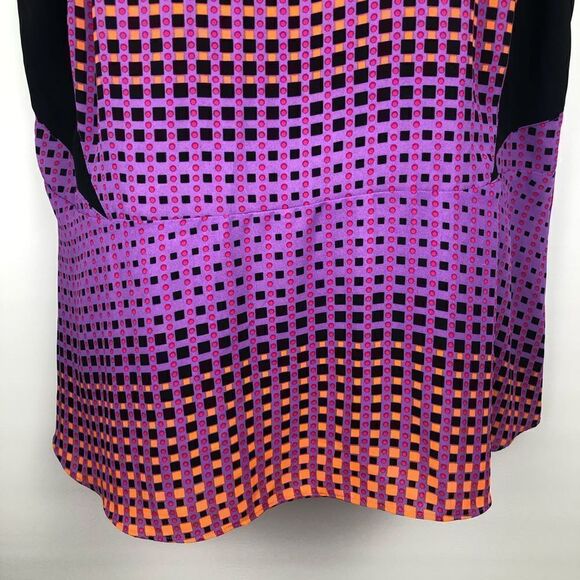 Lane Bryant peplum sleeveless blouse size 20 geometric print color block - Picture 8 of 10